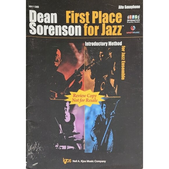 First Place For Jazz Dean Sorenson Alto Saxophone Introductory Method Book c8 - Picture 1 of 4